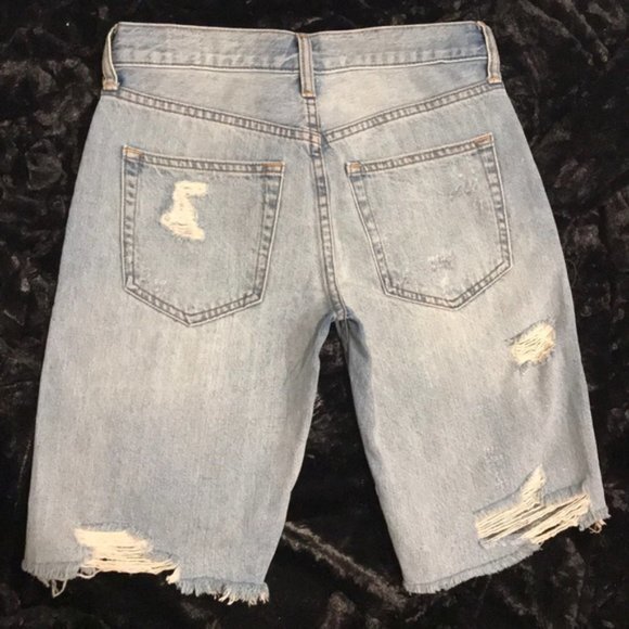 Free People Caroline Destroyed Cut Off Shorts. 24 - Picture 5 of 8